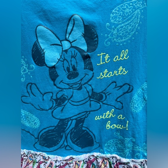 Blue Minnie Mouse Dress with Paisley top/tunic - Picture 2 of 6